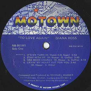 （LPレコード） To Love Again / Derek Smith Diana Ross / To Love Again (LP) / Motown 1981 US盤 EX-/EX- | Soul