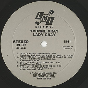 LP Yvonne Gray – Lady Gray Yvonne Gray – Lady Gray – Vinyl (LP, Album), 1975 [r3997297