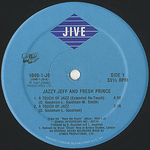 7インチ DJ Jazzy Jeff A Touch Of Jazz Marvin Gaye T Plays It Cool