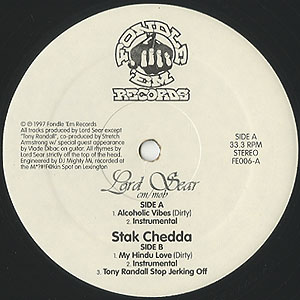 Lord Sear Stak Chedda Alcoholic Vibe My Hindu Love 12inch Fondle Em 1997 Usオリジナル盤 Nm Groovenut Records Soul Jazz Funk 45 Disco Hip Hop Lord Sear Stak Chedda Alcoholic Vibe My Hindu Love 12inch Fondle Em 1997 Usオリジナル盤 Nm Groovenut Records Soul Jazz Funk 45 Disco Hip Hop