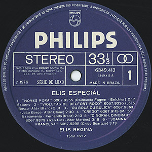 Elis Regina / Especial(LP) / Philps 1979 Brazilオリジナル盤