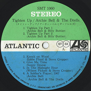 Archie Bell & The Drells / Tighten Up(LP) / Atlantic 1968 日本盤