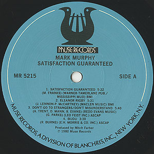 Mark Murphy / Satisfaction Guaranteed(LP) / Muse 1980 US