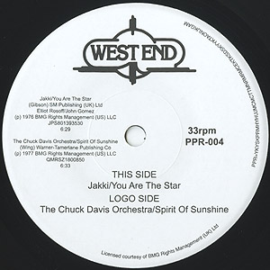 JaKki(ジャッキ) 「You Are The Star」/ The Chuck Davis Orchestra「Spirit Of Sunshine」(7)