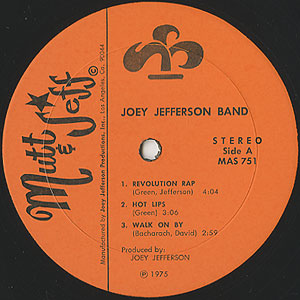 Joey Jefferson Band / S.T.(LP) / Mutt & Jeff 1975 US