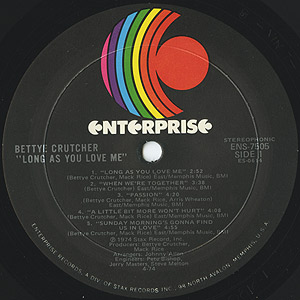 Bettye Crutcher / Long As You Love Me(LP) / Enterprise 1974