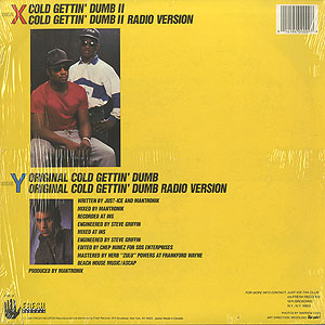 未使用 Just-Ice - Cold Gettin' Dumb / 12\" Just Ice - Cold Gettin' Dumb 12