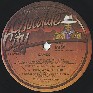Cameo / Rigor Mortis/Find My Way (12inch) / Chocolate City 1975 USオリジナル ...