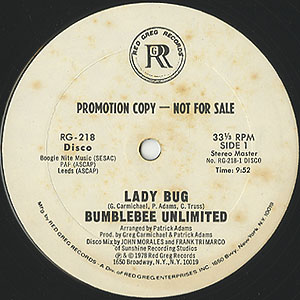 Bumblebee Unlimited / Lady Bug(12inch) / Red Greg 1978 US