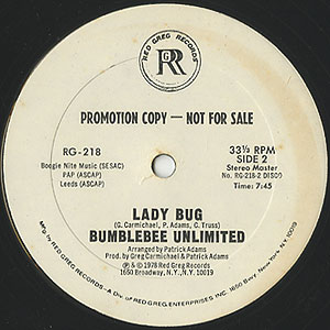 Bumblebee Unlimited / Lady Bug(12inch) / Red Greg 1978 US