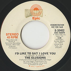 Elusions / I'd Like To Say I Love You(Promo7inch) / Epic