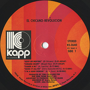 El Chicano / Revolucion(LP) / Kapp 1971 USオリジナル盤 VG+/