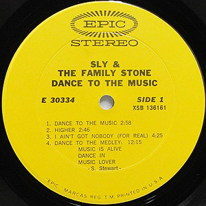 Sly & The Family Stone / Dance To The Music(LP) / Epic 1968