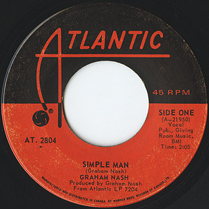 Graham Nash / Chicago/Simple Man (7inch) / Atlantic 1971 US