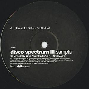 Disco Spectrum III Sampler compiled by Joey Negro & Sean P(12inch
