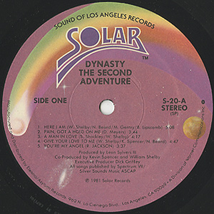 Dynasty / The Second Adventure(LP) / Solar 1981 USオリジナル