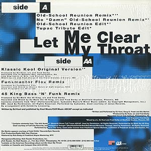 DJ Kool / Let Me Clear My Throat (12inch) / American 1996 US