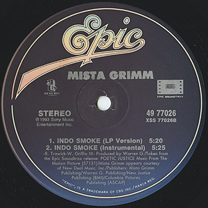 洋楽 Mista Grimm CDS Mista Grimm – Indo Smoke – Vinyl (12