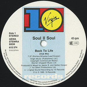 Soul II Soul / Back To Life(12inch) / 10 1989 ヨーロッパ