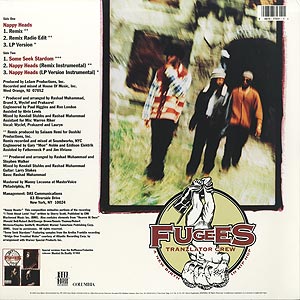 Fugees / The Score (LP), Ruffhouse | 中古レコード通販 大阪 Root Down Records. Used Hip  Hop