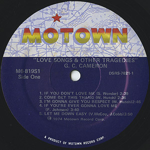 G.C. Cameron / Love Songs & Other Tragedies(LP) / Motown 1974 US