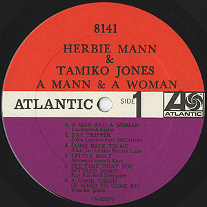 Herbie Mann & Tamiko Jones / A Mann & A Woman(LP) / Atlantic 1967