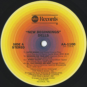 Dells / New Beginnings(LP) / ABC 1978 USオリジナル盤 EX-/EX