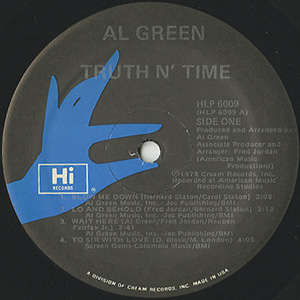 Al Green / Truth N Time(LP) / Hi 1978 USオリジナル盤 VG+/EX