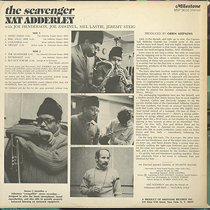 ナット・アダレイ[ザ・スカヴェンジャー] ナット・アダレイ[ザ・スカヴェンジャー] ナット・アダレイ[ザ