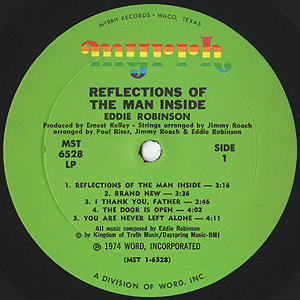 Eddie Robinson / Reflections Of The Man Inside (LP) / Myrrh 1974