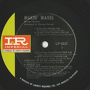 Geoge Semper / Makin' Waves(LP) / Imperial 1966 USオリジナル