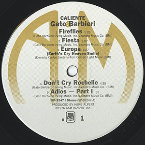 Gato Barbieri / Caliente (LP) / A&M 1976 USオリジナル盤 EX-/EX