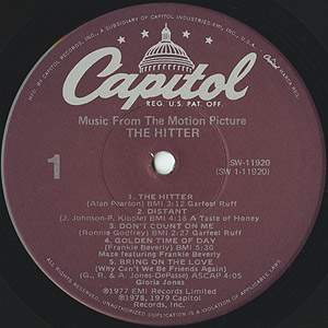 O.S.T.(Garfeel Ruff) / The Hitter(LP) / Capitol 1979 US
