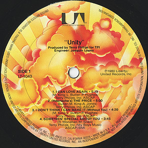 Unity / S.T.(LP) / United Artists 1980 USオリジナル盤 VG+/EX