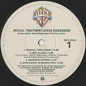 Jakob Magnusson / Special Treatment(LP) / Warner Bros 1979