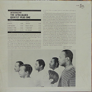 Afro-Blues Quintet Plus One / Introducing(LP) / Milt 1966