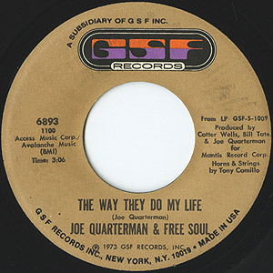 Joe Quarterman & Free Soul ７inch レコード Joe Quarterman & Free Soul / The Way They Do My Life/Find