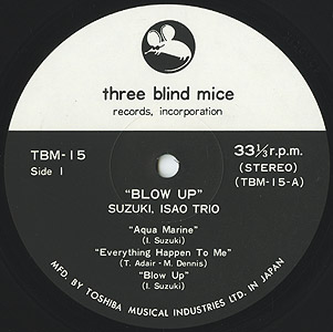 鈴木 勲トリオ/カルテット(Isao Suzuki Trio/Quartet) / Blow Up(LP 