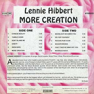 Lennie Hibbert / More Creation (LP) reissue / Studio One US盤 VG+/