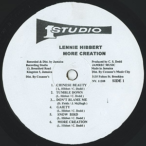 Lennie Hibbert / More Creation (LP) reissue / Studio One US盤 VG+/