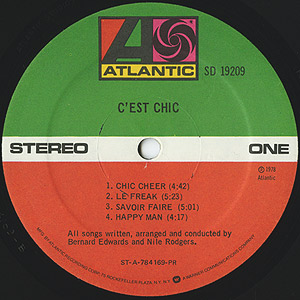 【新発売】 Chic VG+/EX USオリジナル盤 1978 Atlantic / Chic(LP) C'est / 洋楽