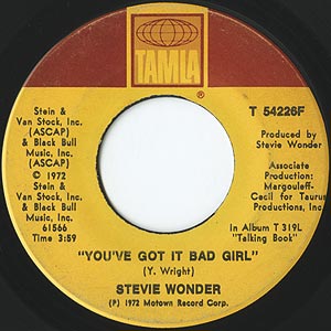 Stevie Wonder / Superstition(7inch) / Tamla 1972 USオリジナル盤