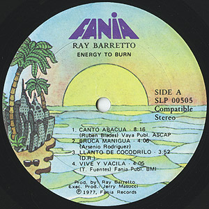 Ray Barretto / Energy To Burn(LP) / Fania 1977 USオリジナル盤 VG+/