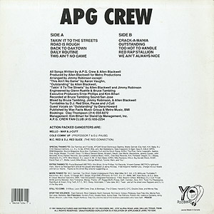 A.P.G. Crew / Oaktown's Finest(LP) / Yo 1991 USオリジナル盤