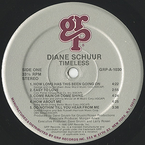 Diane Schuur / Timeless(LP) / GRP 1986 USオリジナル盤 VG+/EX