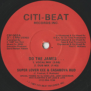 Super Lover Cee & Casanova Rud / Do The James(12inch) / Citi