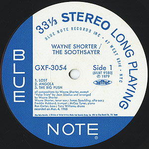Waist Alternative proposal Prosper Wayne Shorter / The Soothsayer(LP) / Blue Note 1979 日本盤 EX-/NM obi insert |  Jazz | Groovenut Records SOUL JAZZ FUNK 45 DISCO HIP HOP