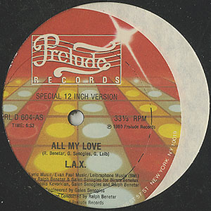 Lax All My Love CD フリーソウル L.A.X. / All My Love/Thanks But No Thanks(12inch) / Prelude 1980