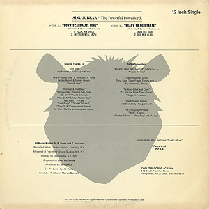 Sugar Bear / Don't Scandalize Mine/Ready To Penetrate(12inch