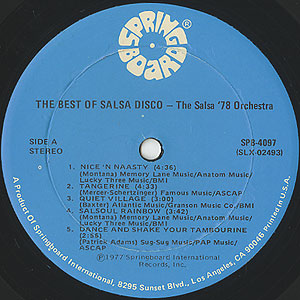 Salsa 78 Orhcestra / The Best Of Salsa Disco(LP) / Springboard
